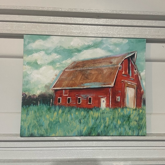 Red barn print on canvas - Picture 1 of 2